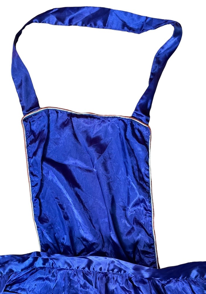 Vintage WWII Era US Navy Seabees Embroidered Silk Apron Antique USN Early Old