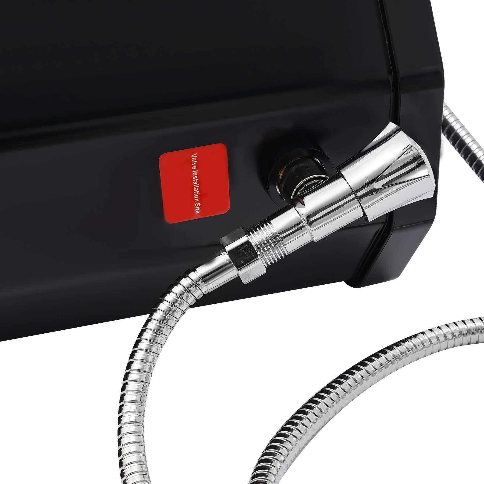 Black Pressurized 8Gallon Camping Shower Water Tank Storage For Off-Road Pick-up