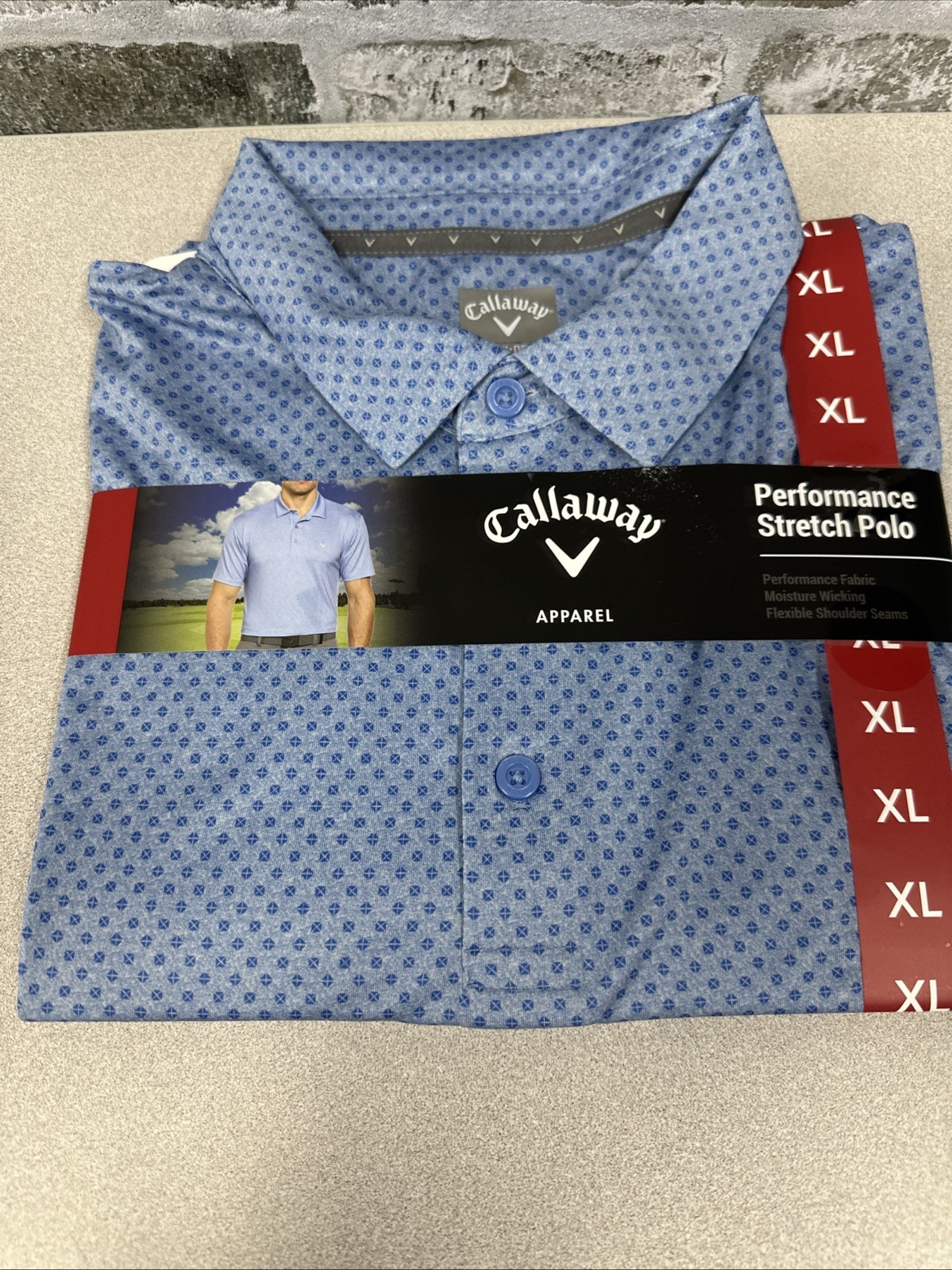 Callaway Men's Performance Golf Polo XL Regatta New with Tags