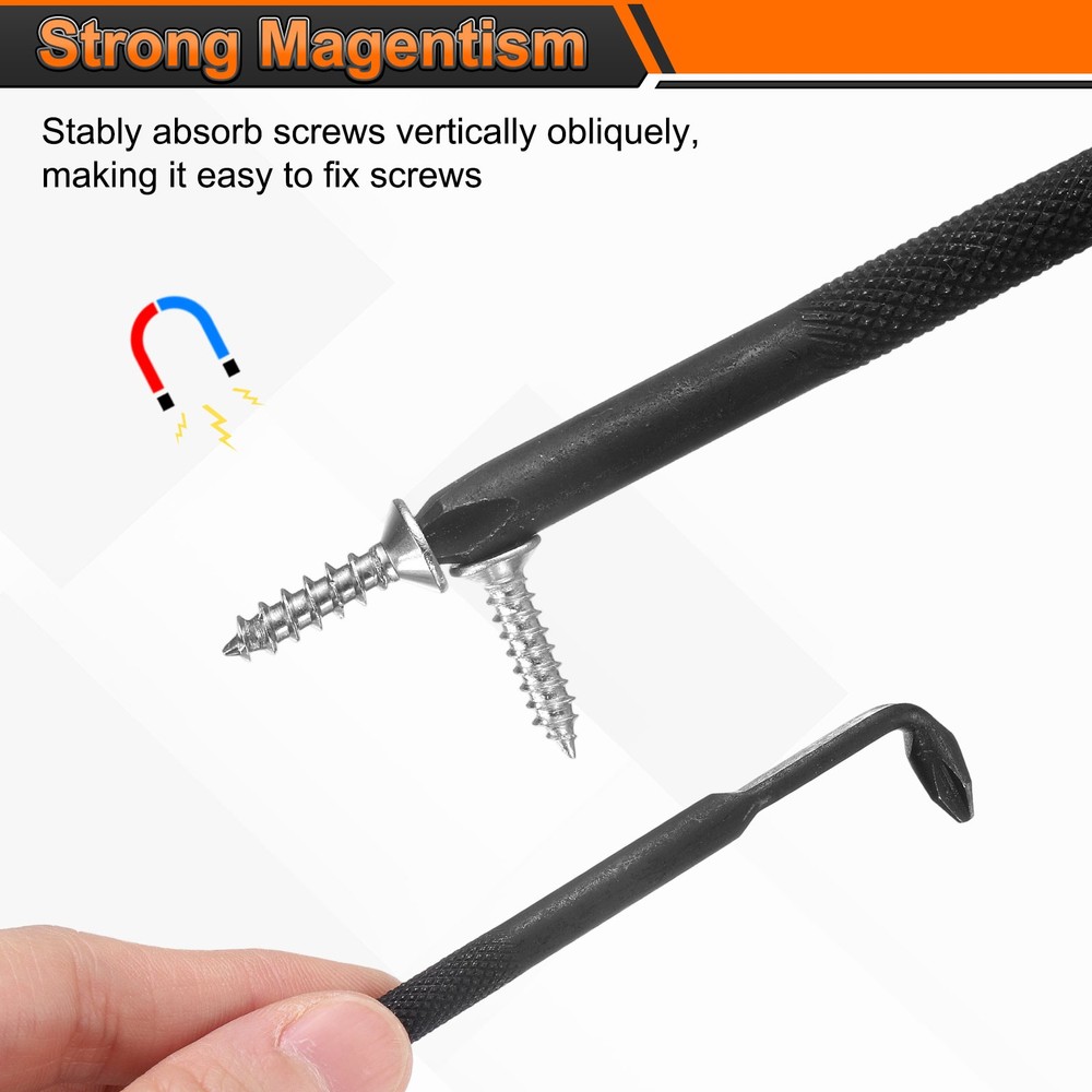 Offset Screwdriver PH2/SL6 Phillips Slotted Right Angle Screw Driver Black