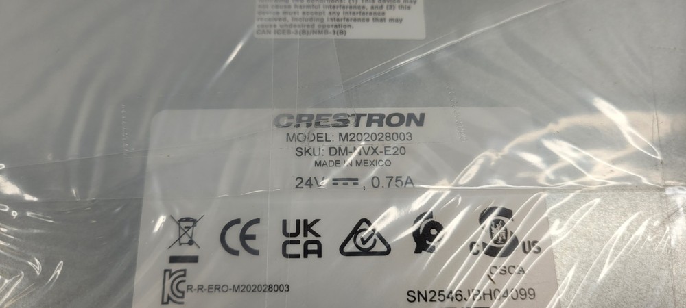 Crestron DM-NVX-E20 4K60 4:4:4 HDR Network AV Encoder M20208003 NEW