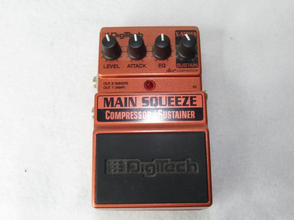 DigiTech Main Squeeze Compressor Sustainer Pedal for Electric Guitar