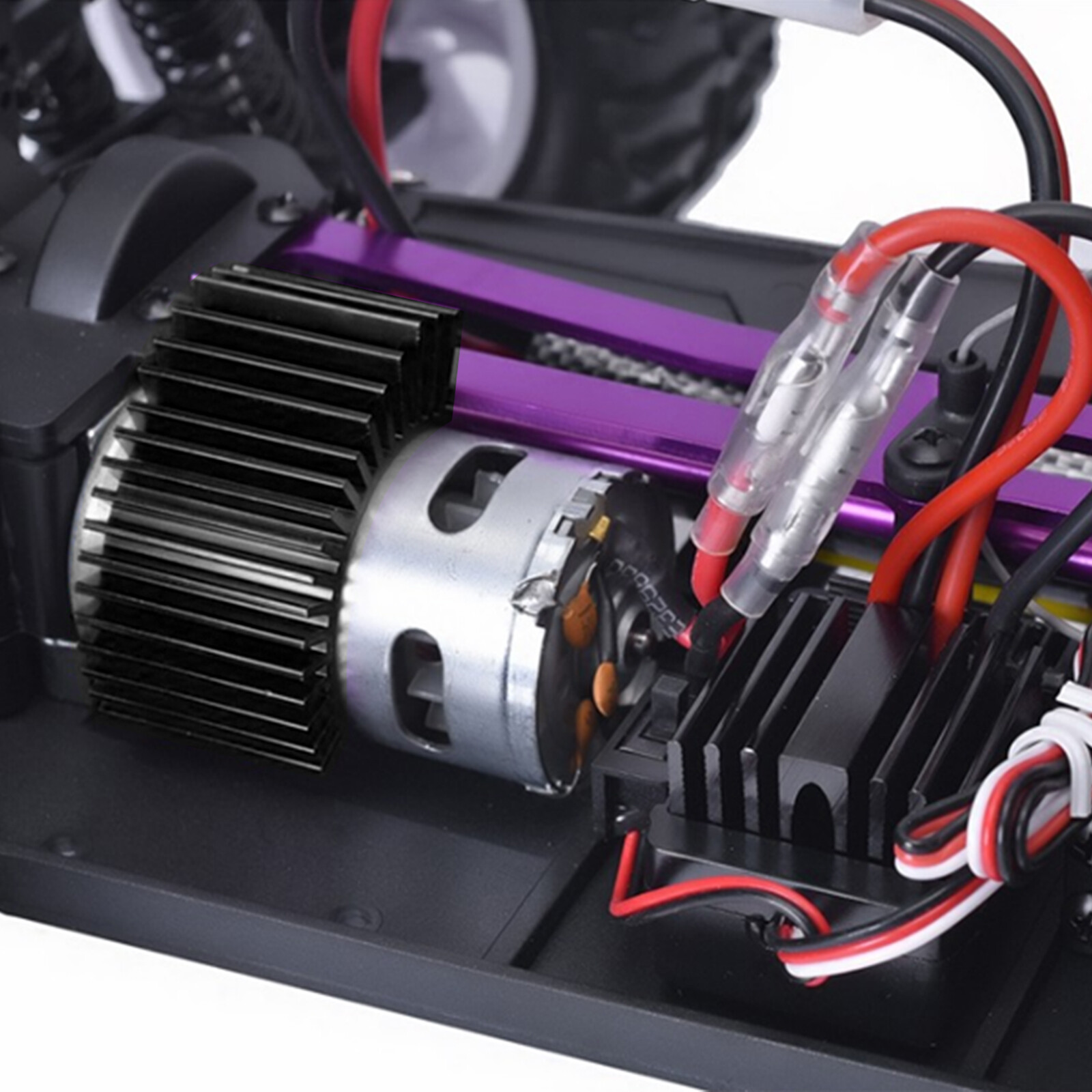 2pcs Aluminum 540/550 3650 Motor Heat Sink+Cooling Fan for 1/10 HSP RC Car Truck