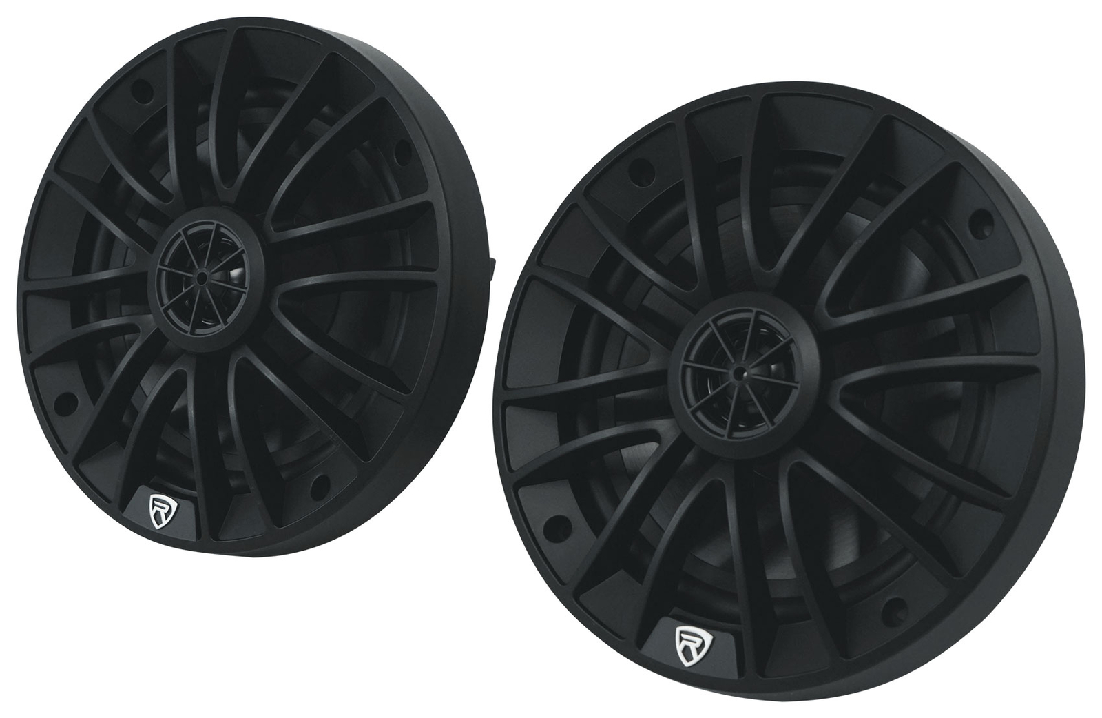 Pair Rockville RM-PREMIUM-65 BLACK 6.5" 600w Marine Boat Speakers - Crisp Sound!