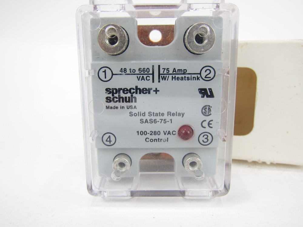 New Sprecher + Schuh SAS6-75-1 Solid State Relay SAS6751