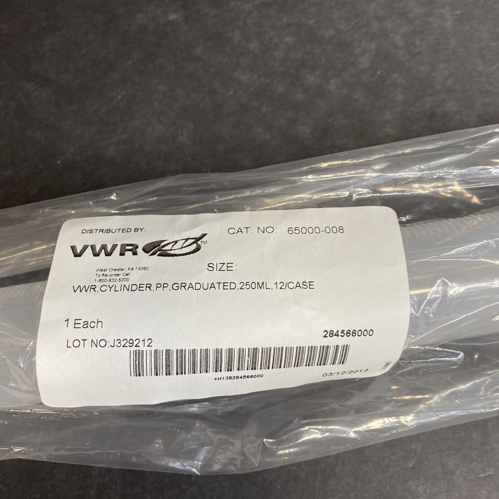 VWR Graduated Cylinder 250 ml Polypropylene