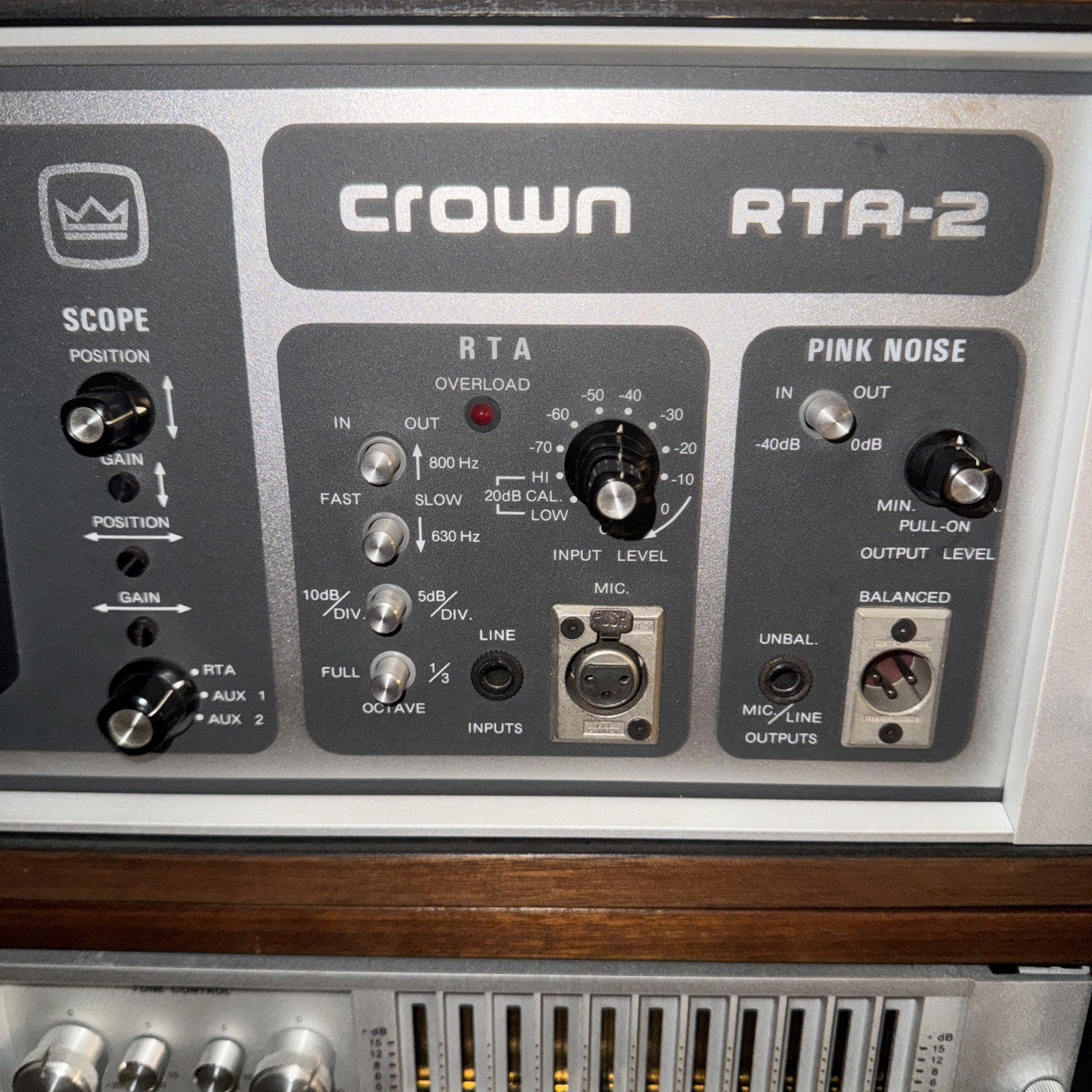 CROWN RTA-2 Scope Rack Mount EXCELLENT Condition