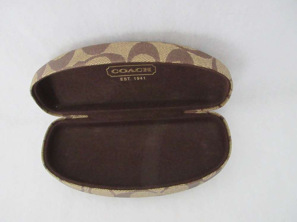 Coach Signature Monogram Clamshell Glass Case