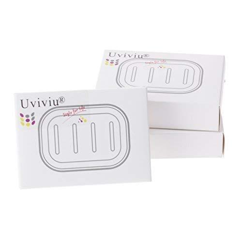UVIVIU PP Plastic Box Dish, Container, Keeps Soap Dry,Easy Cleaning,Drain,White