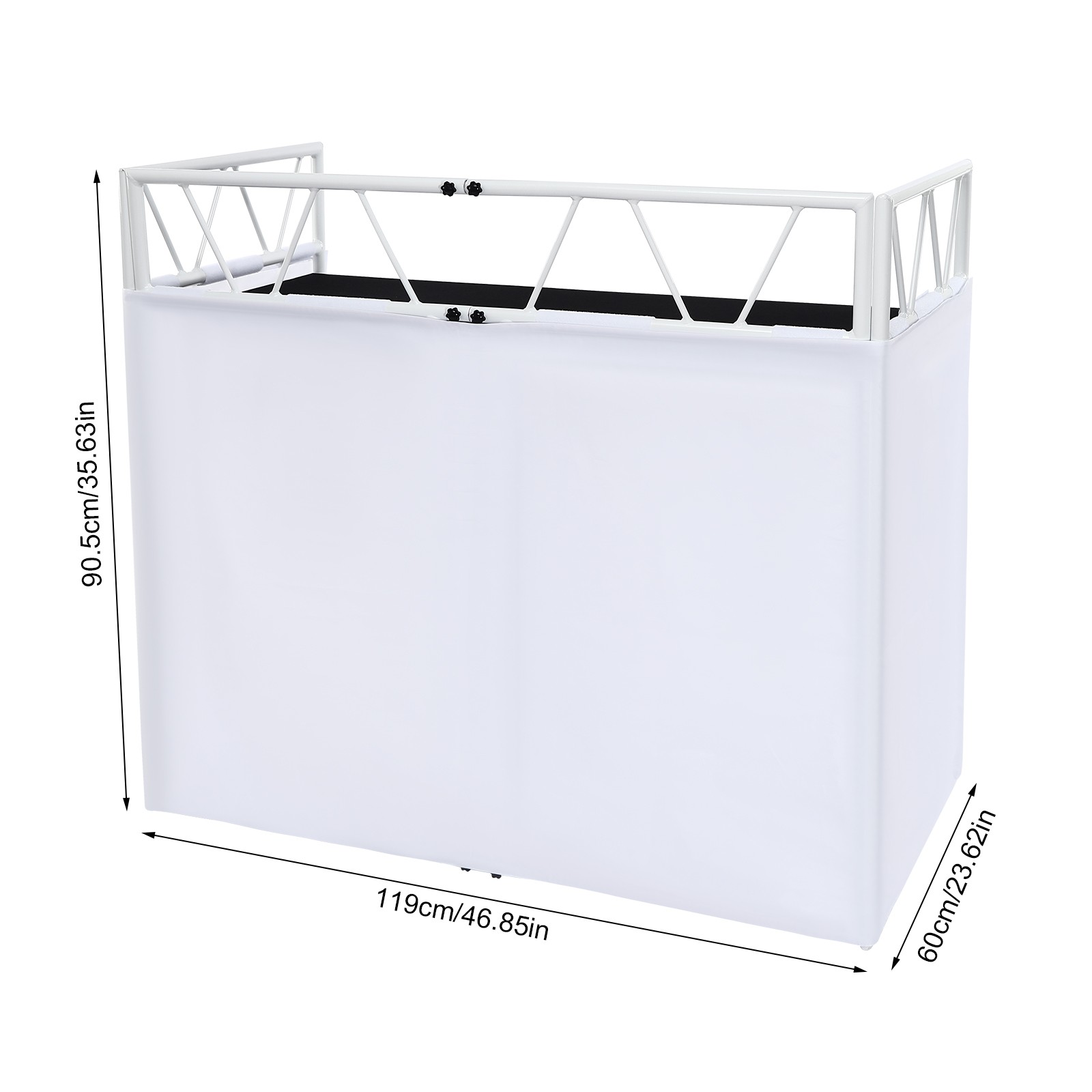 Portable DJ Booth Standing DJ Table Station Facade Foldable Controller Stand