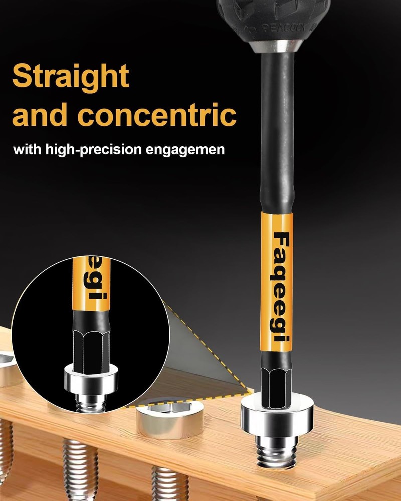 20PCS 4" Hex Bit Set 4 Inch Long Bits Metric & SAE 20-PCS, Black