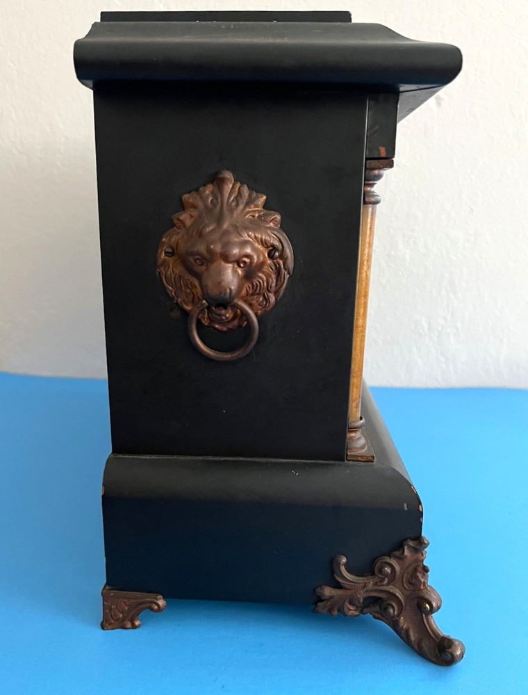 Antique Seth Thomas Adamantine Mantle Clock in Working Condition with Key