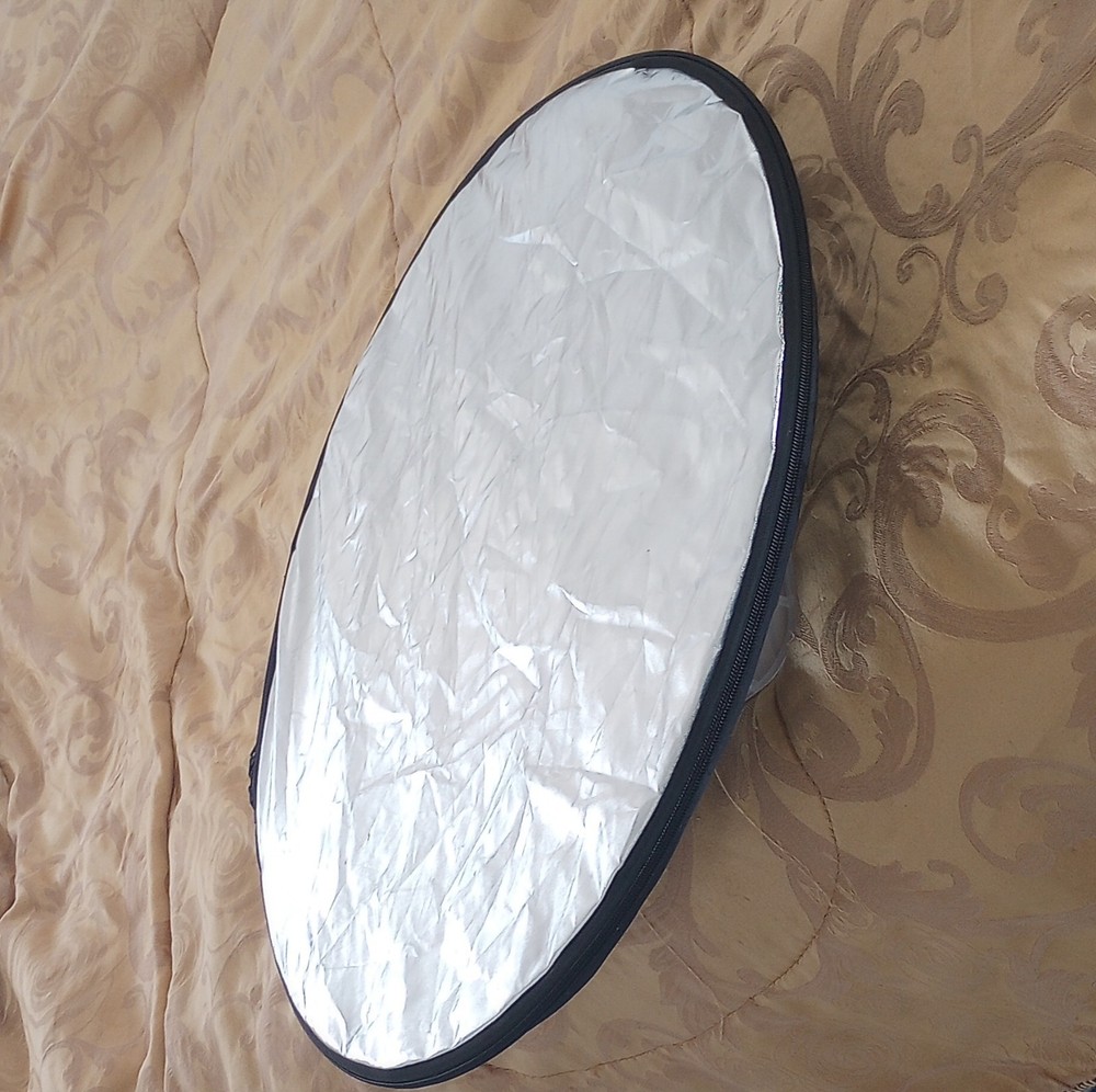 Collapsible Portable Photo Studio Reflector Silver Black