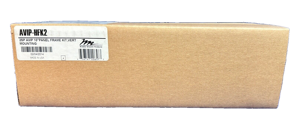 MIDDLE ATLANTIC AVIP-HFK2, 2SP 10" Panel Frame Kit, Vert Mounting, Black, NEW