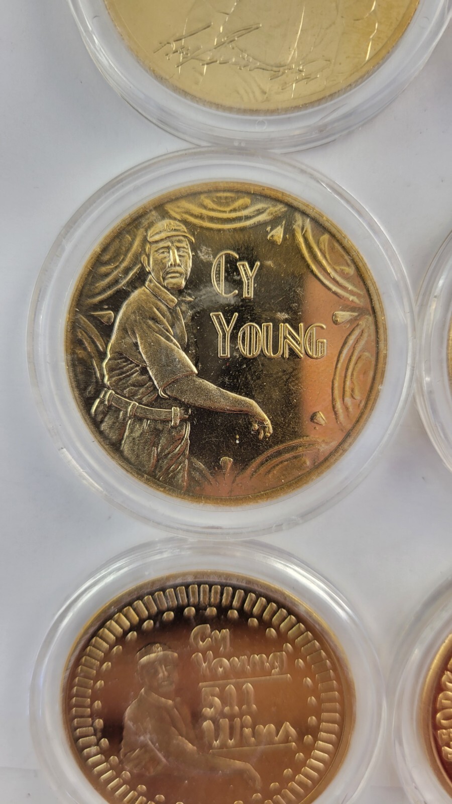 12pc.Shining Stars of Baseball Plated 24KT Gold: CyYoung, Bebe Ruth, Willie Mays