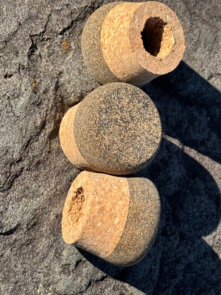 Cork Rings Rubberized / Natural Butt Cap, One Butt Cap