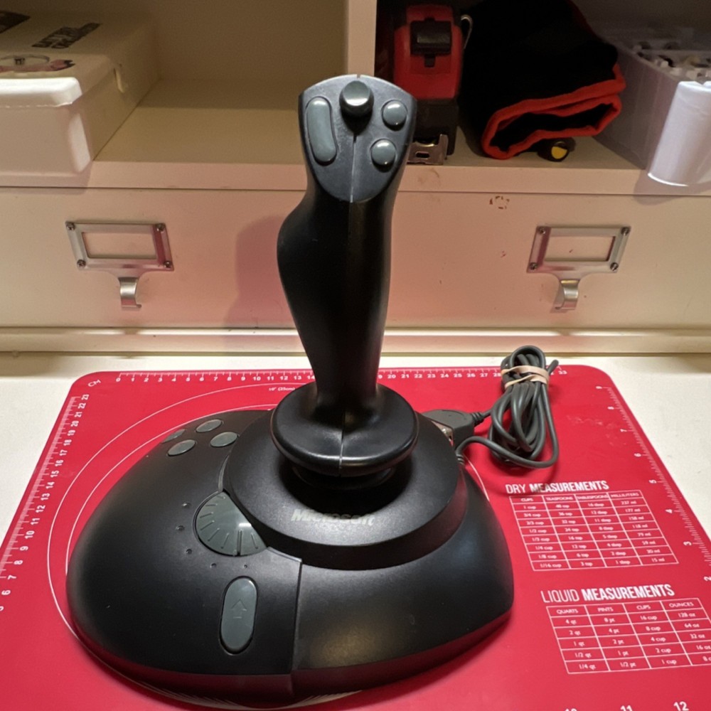 Microsoft SideWinder Precision Pro Wired Serial Joystick PC Windows 95 Throttle