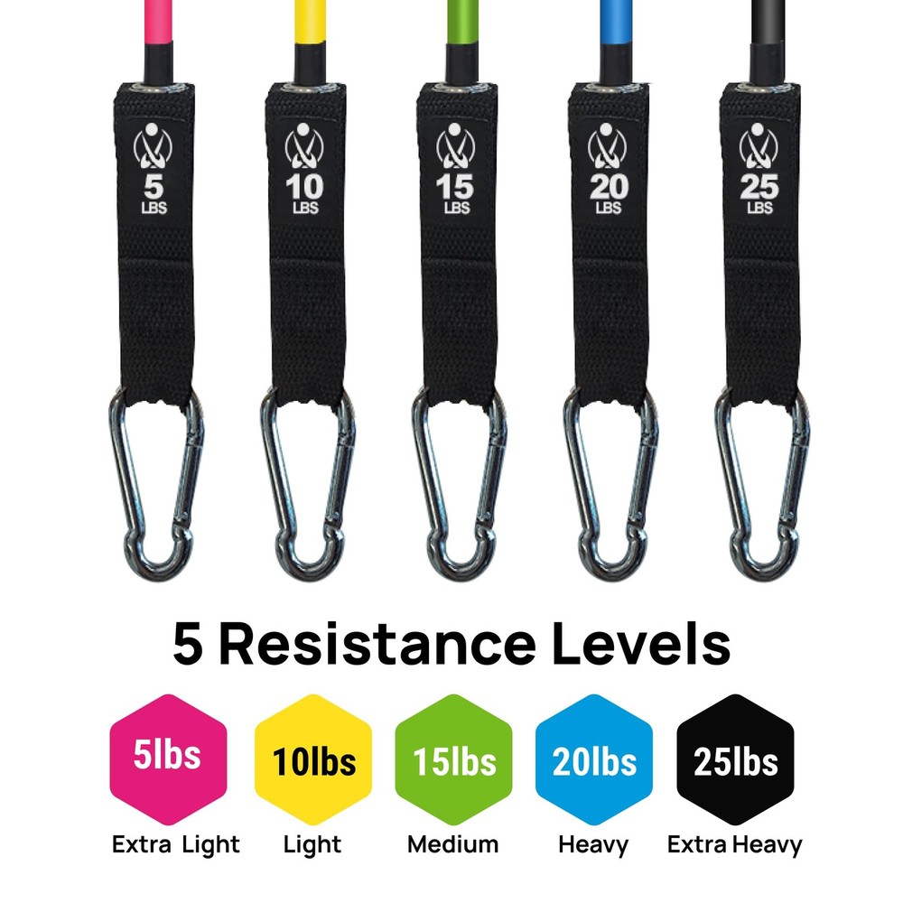 Resistance Band Set, 150 LBS Stackable Workout Bands for Strength Training, Y...