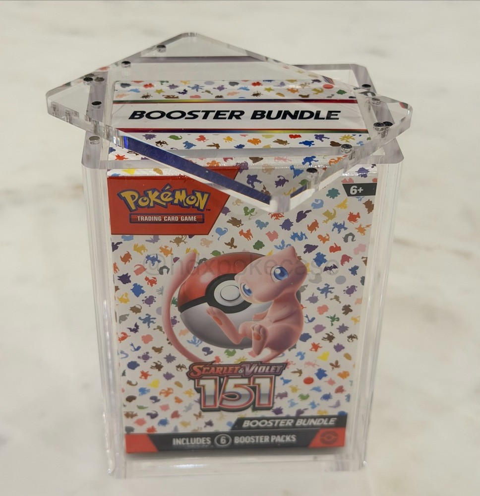 Pokemon Booster Bundle Acrylic Case Magnetic Lid Protective Display