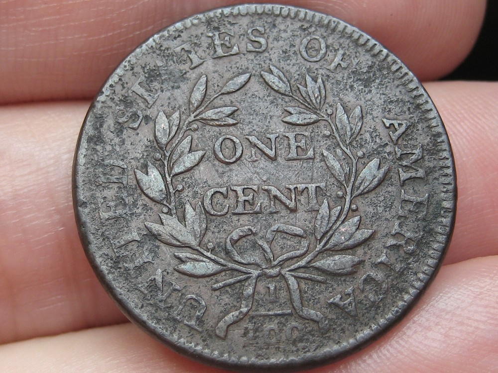 1802 Draped Bust Large Cent Penny- With Stems, VF/XF Details
