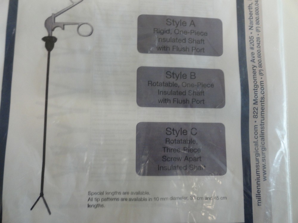 Millienium Surgical Corp. Laparoscopy Graspers Manual