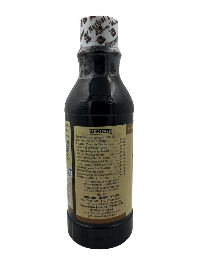 YESAKA Simandhar Syrup, Brown, 600 ml