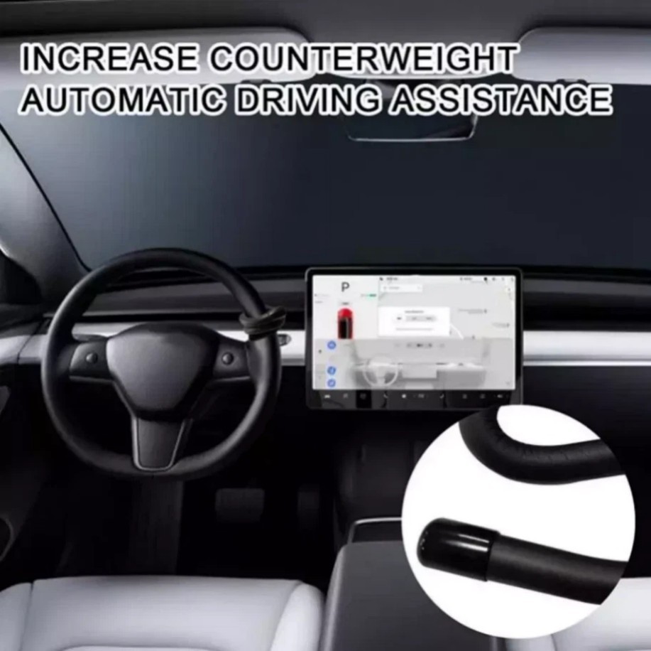 Steering Wheel Booster Weight Autopilot Counterweight Ring for Model 3/Y/S & -