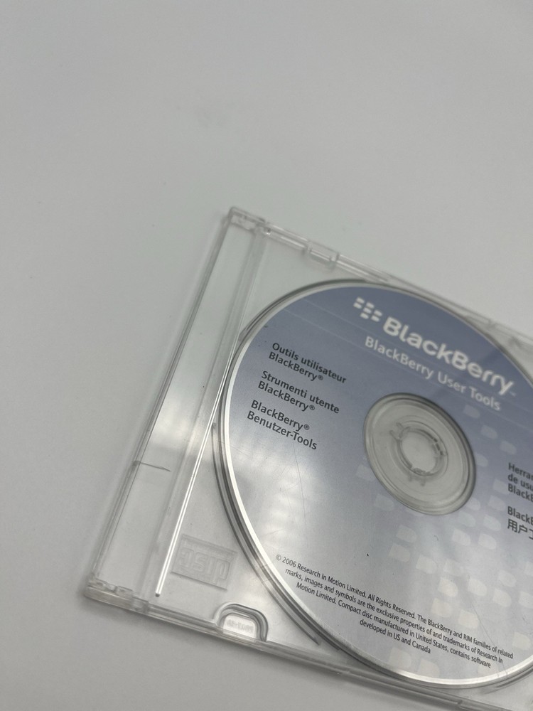 Blackberry User Tools Software (Windows PC CD-ROM, 2006)
