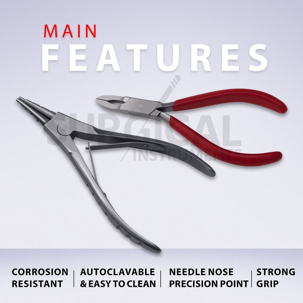 RING OPENING & CLOSING PLIERS - BODY PIERCING TOOLS
