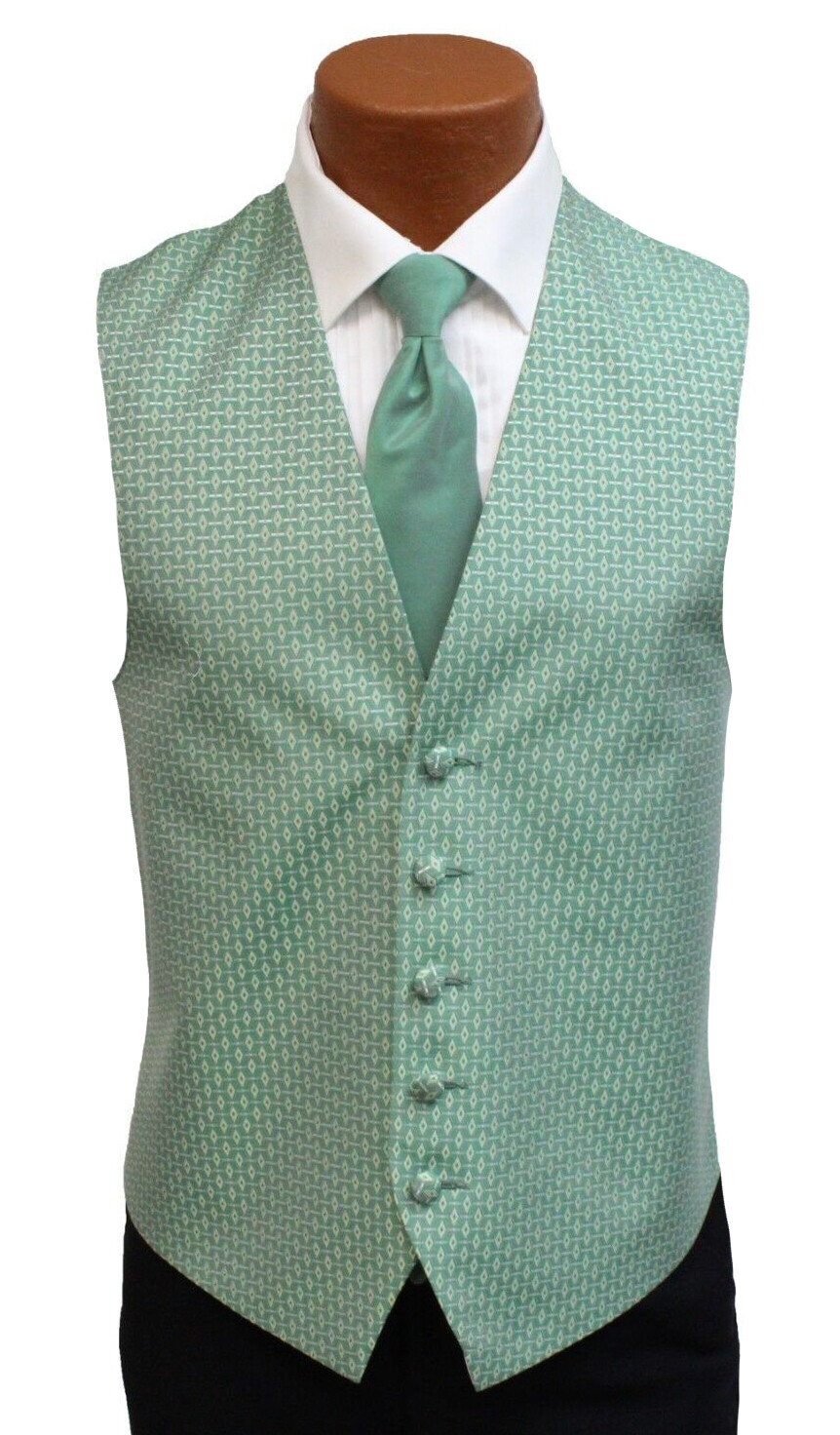 Men's After Six Mint Green Tuxedo Vest & Tie Free Shipping Big & Tall Sizes