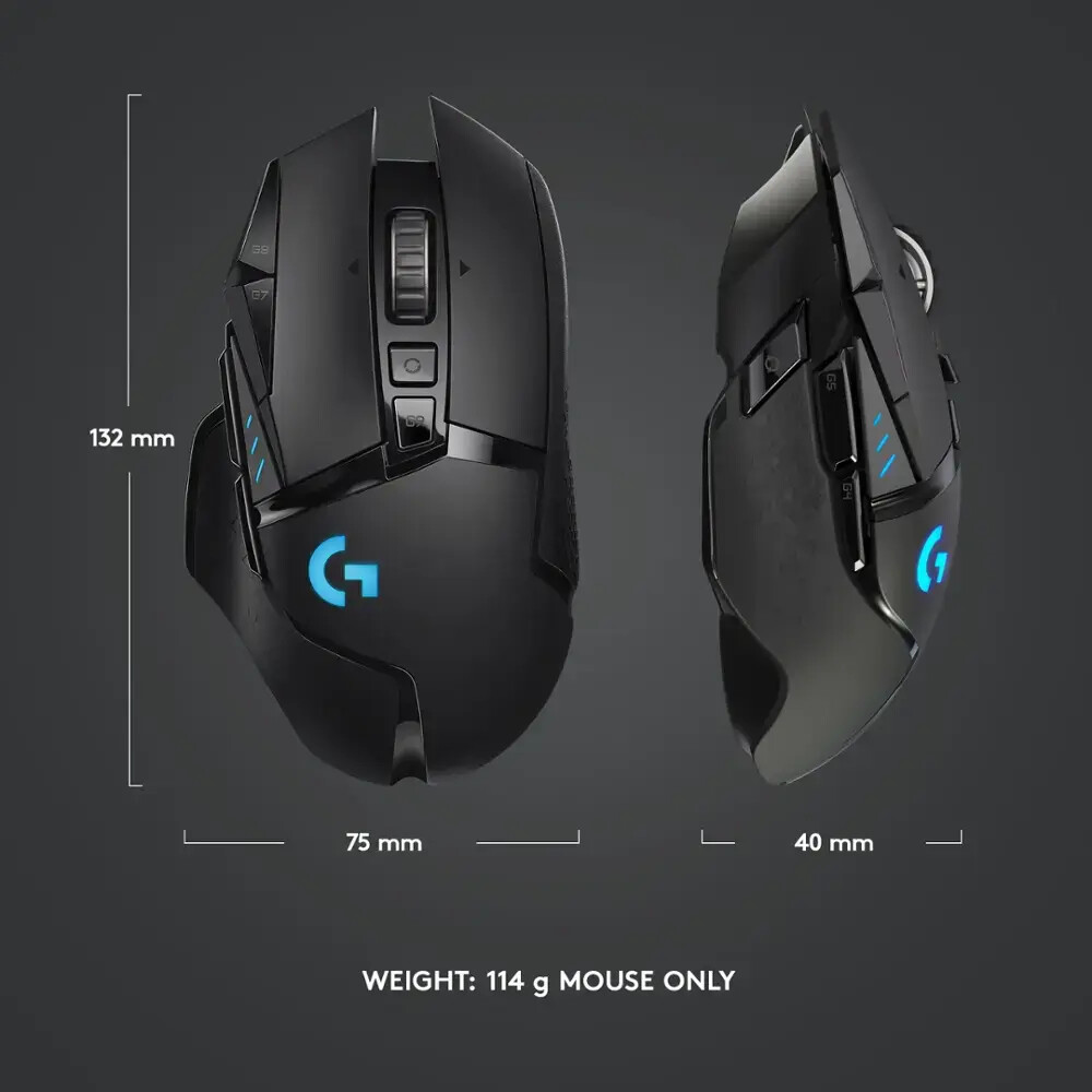 Logitech - G502 Lightspeed Wireless Optical Gaming Mouse with RGB Lighting