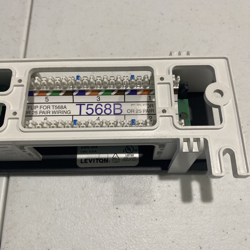 Leviton CAT 6 Flat Panel 12 Port Patch Block 004-69586-U89