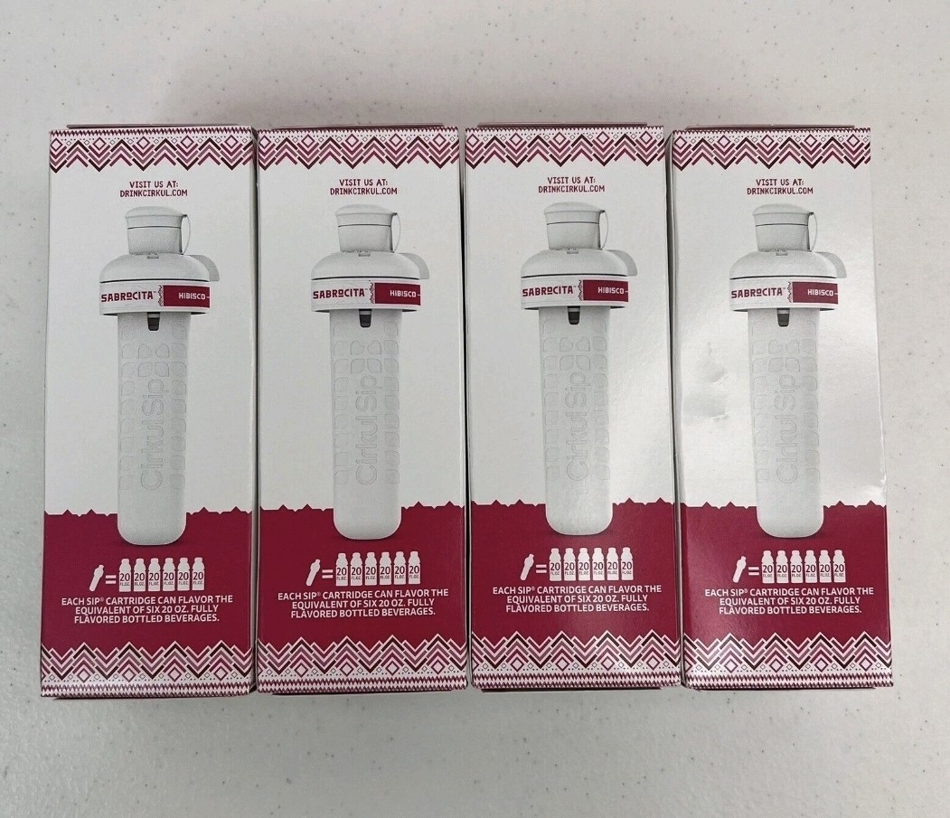 Cirkul Sip Cartridges Sabrocita Jamaica Hibiscus Lot Of 4 Zero Sugar Dye Free