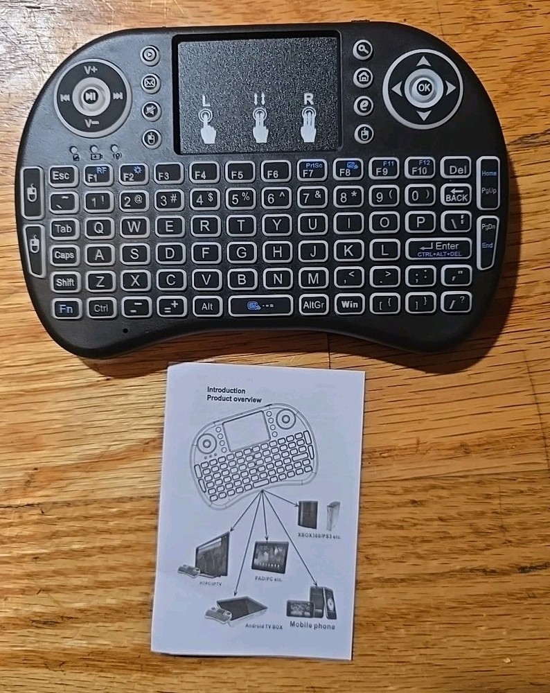 Mini Wireless Keyboard Touchpad Backlit Remote for PC Android TV Box Smart TV