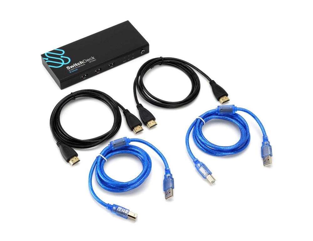 SwitchDeck 4K HDMI KVM Switch by , Switch Easily Between PCs/Macs/Gaming Cons...