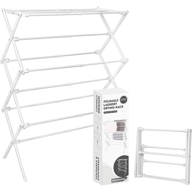 Portable Foldable Laundry Drying Rack Space Saving Indoor Clothes Stand Durable