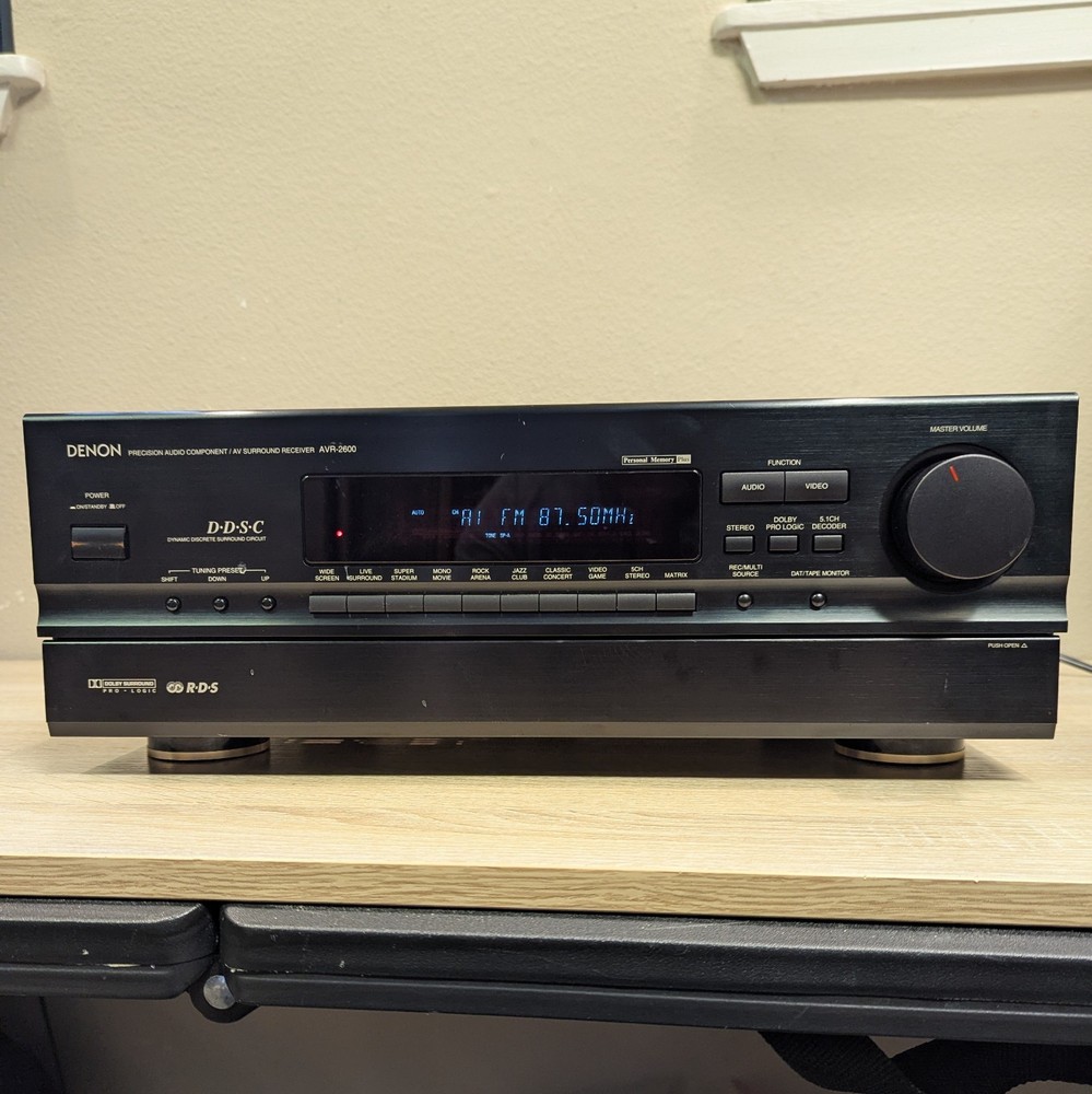 Denon AVR-2600 AV Surround Receiver + Remote & Operating Instructions Bundle