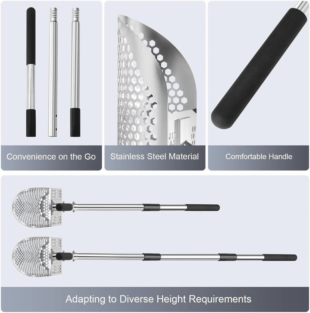 Adjustable Grip Sand Scoop for All Heights