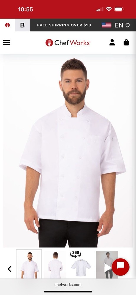 Chef works coat XL White