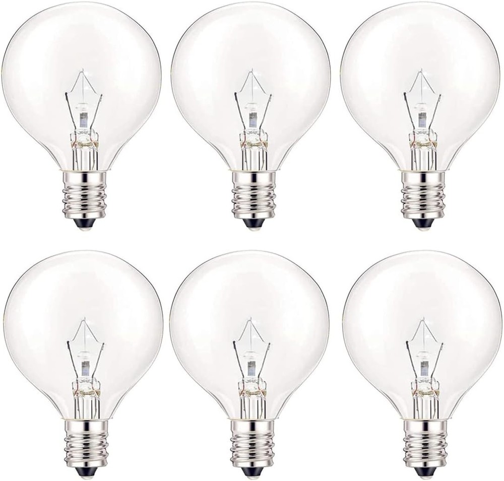 40 Watt Light Bulbs E12 Candelabra Base 120Volt Round Light Bulb