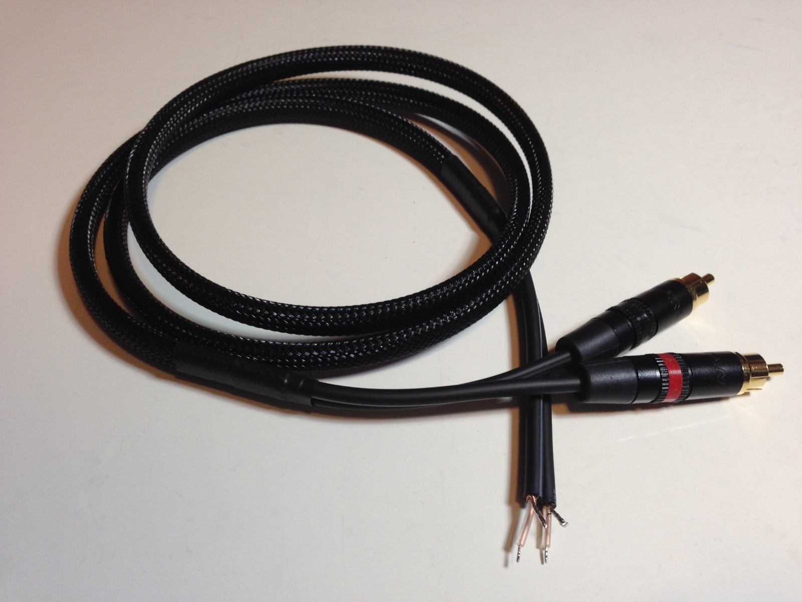 Custom Mogami Neutrik Rean Gold RCA 4FT Cable for Turntable or Technics SL-1200s