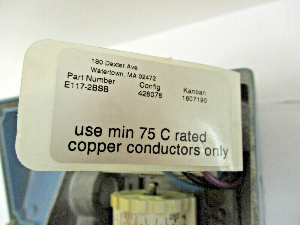 UNITED ELECTRIC TEMPERATURE SWITCH, E117-2BSB