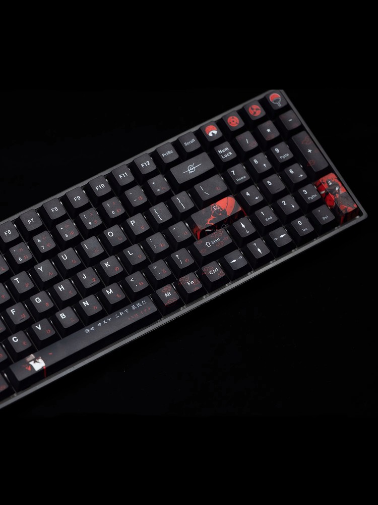 Uchiha Itachi Theme Dye-subs PBT Keycap Set