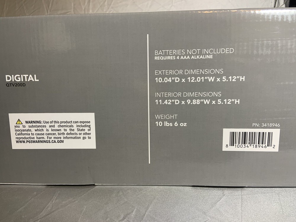 New Surelock Security Handgun Safe~Quick Access Digital Key~Model QTV100D