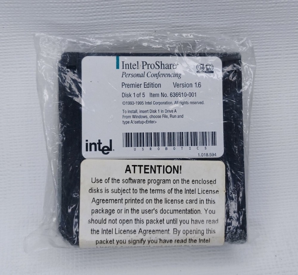 Intel ProShare Personal Conferencing Premier Edition Software 5 Disks New