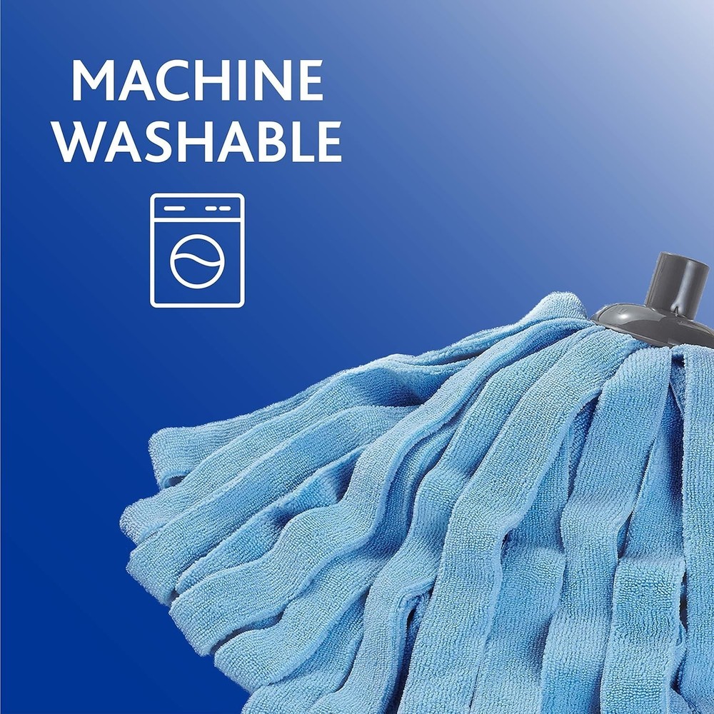 O-Cedar Microfiber Cloth Mop Refill Blue – Washable Reusable Pad