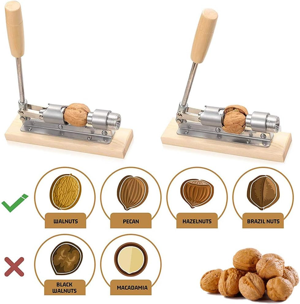 Nutcracker Heavy Duty Pecan Walnut Cracker Plier Opener Tool for Easy Cracking