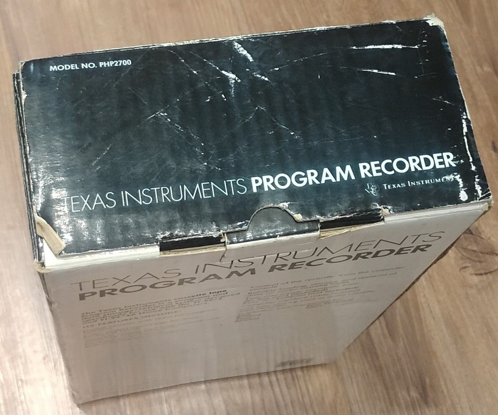 1982 Texas Intruments Program Cassette Recorder Model PHP2700
