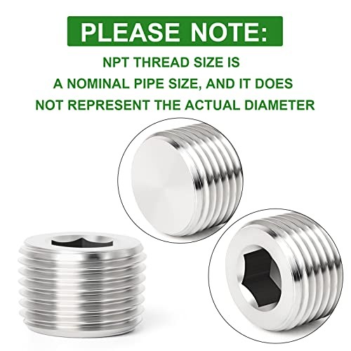 PCS 304 Stainless Steel Internal Hex Thread 2" NPT (Internal Hex Thread) 1