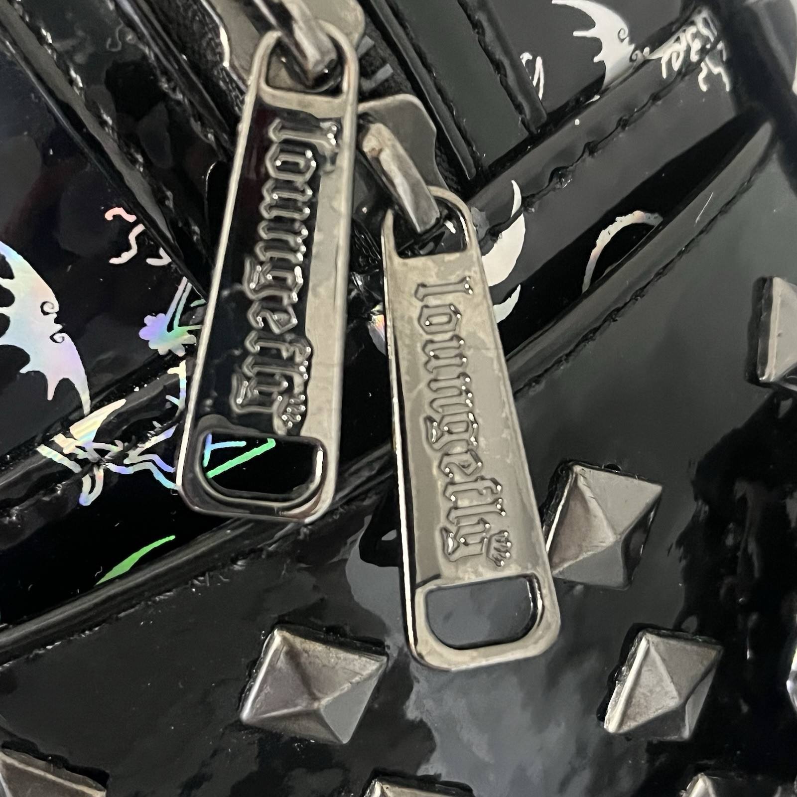 Loungefly Nightmare Before Christmas Holographic Mini Backpack Disney Park Black